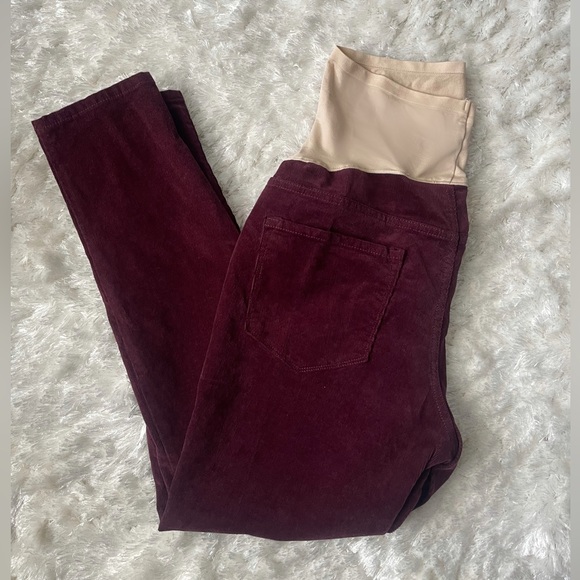 Old Navy Pants & Jumpsuits Nwt Old Navy Burgundy Maternity Corduroy
